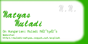 matyas muladi business card